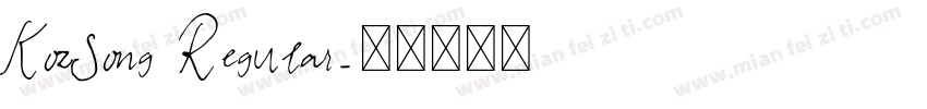 KozSong Regular字体转换